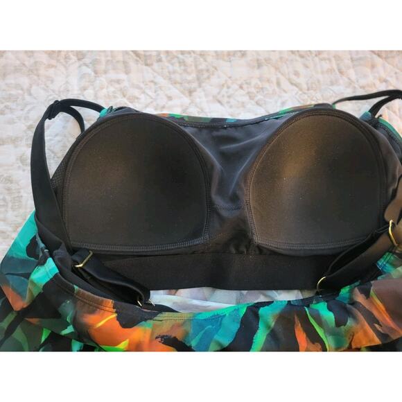 Kim Gravel Exotic Palms Size Plus 12 Tankini Top A629536 NWOT - Picture 7 of 9